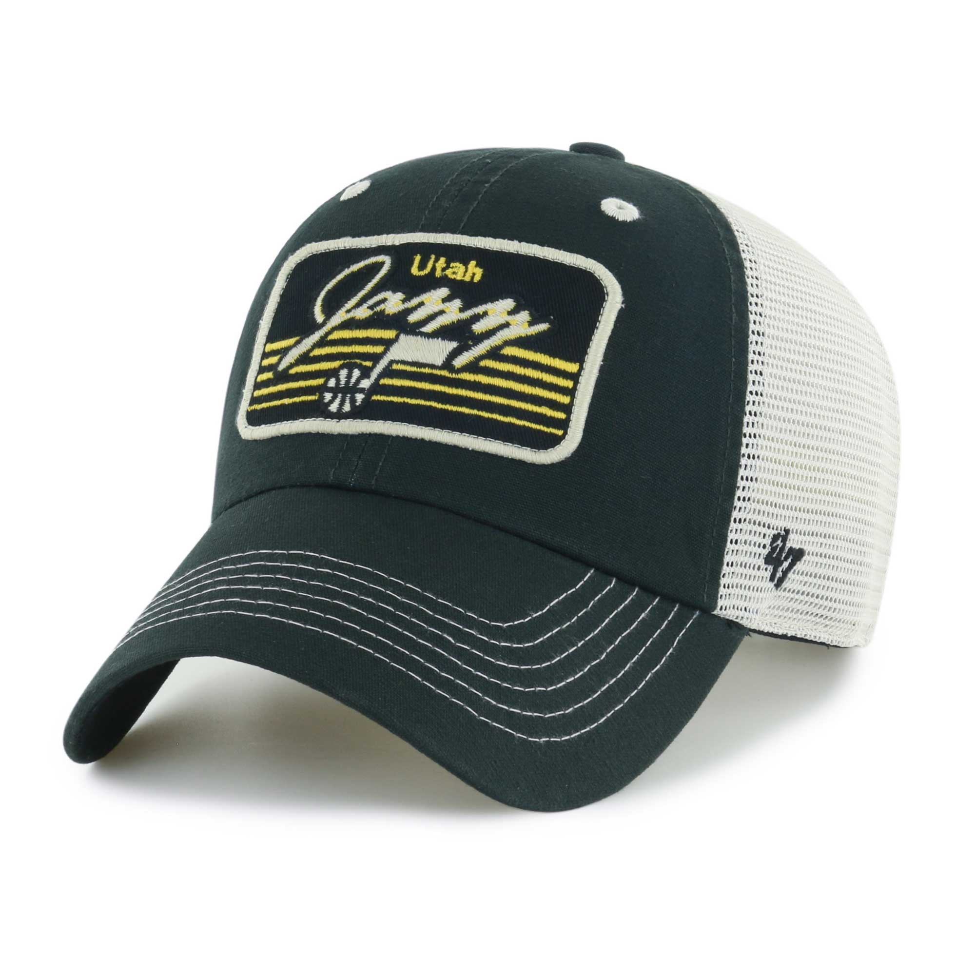 Official Utah Jazz mens utah jazz 47 black five point patch clean up adjustable hat Collection | City Edition Jerseys & Hats