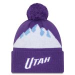 Official Utah Jazz mens utah jazz new era purple 202425 city edition cuffed knit hat with pom Collection | City Edition Jerseys & Hats