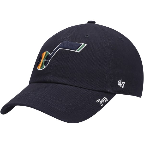 Official Utah Jazz womens utah jazz 47 navy miata clean up logo adjustable hat Collection | City Edition Jerseys & Hats